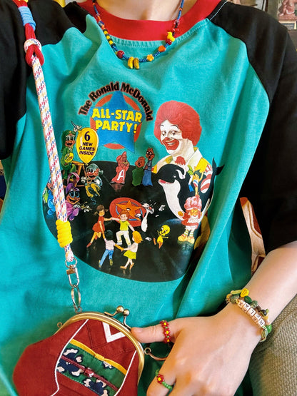made in zzz – Cartoon Raglan Cotton Tee shirt made in zzz