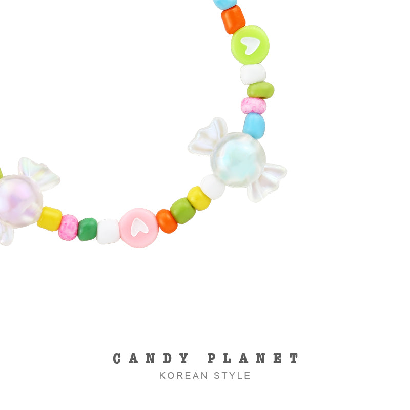 Candy Planet - Decora Kei Colorful Candy Flower Beaded Bracelet bracelet candy planet