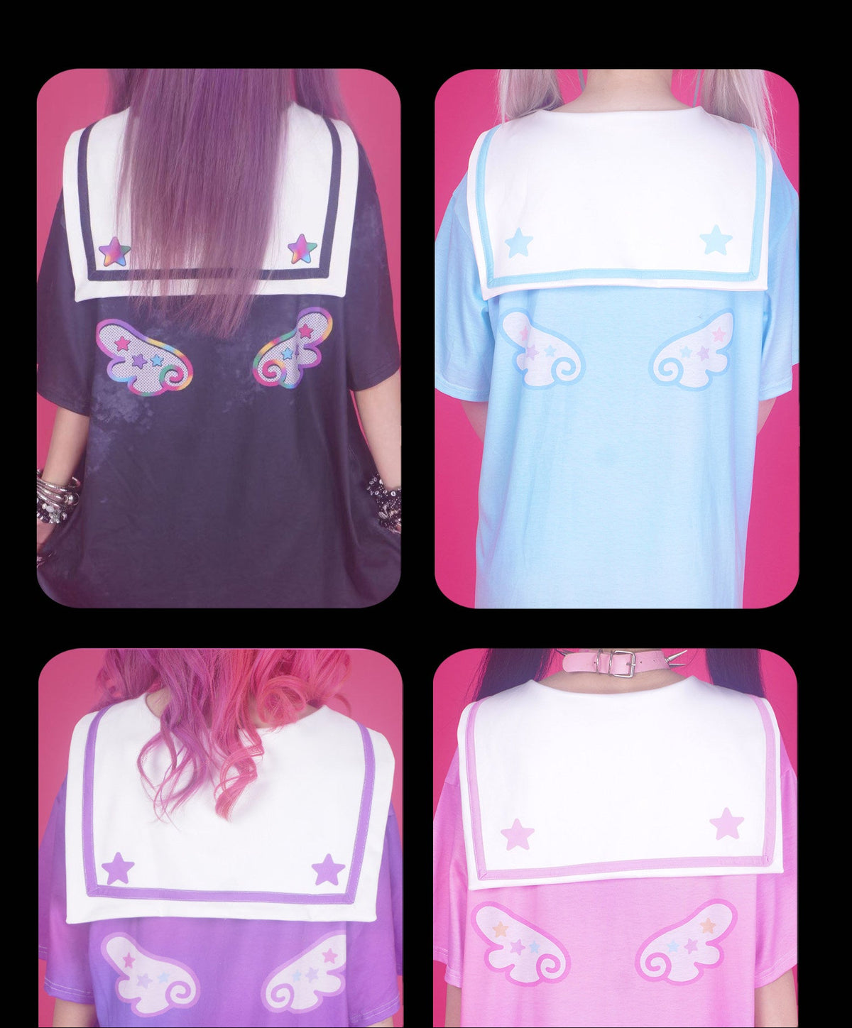 Dream Bubble - Harajuku Sailor Collar T-Shirt Dress dress Dream Bubble