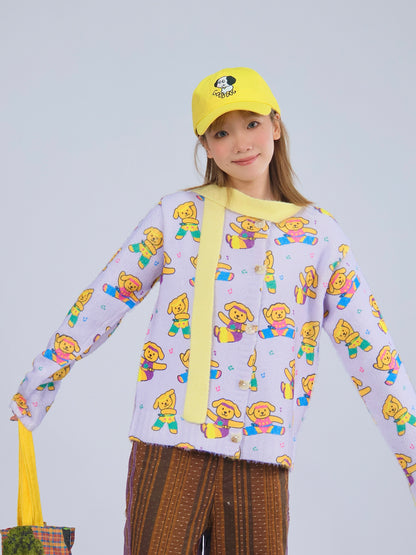 MeowMeow Bug - Kawaii Gym Dog Knit Cardigan