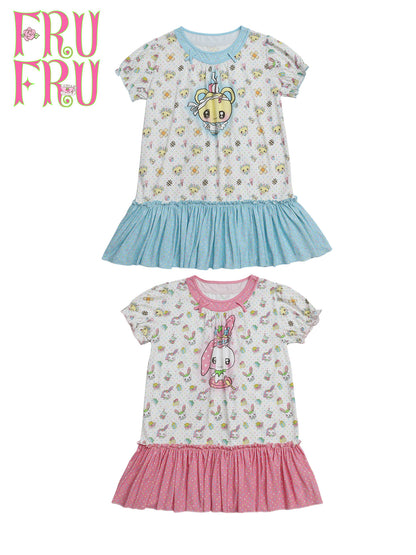 frufru - Bear Bunny Print Dress | Kawaii Japanese Casual Harajuku Fashion dress frufru
