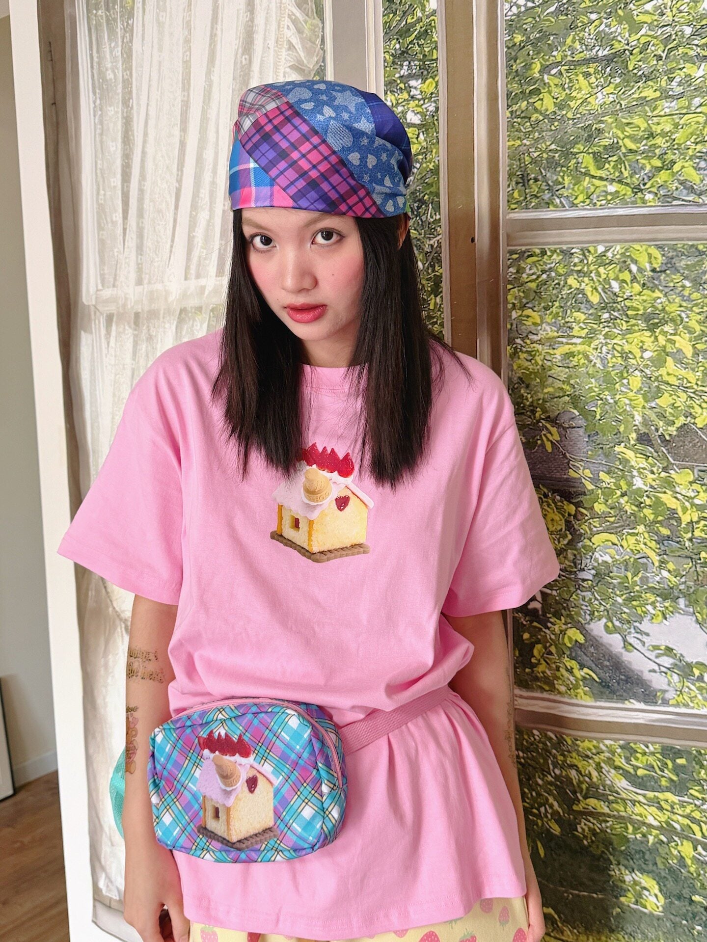 bunnybunnygun - Cream Kawaii Loose Cotton Tee tshirt bunnybunnygun