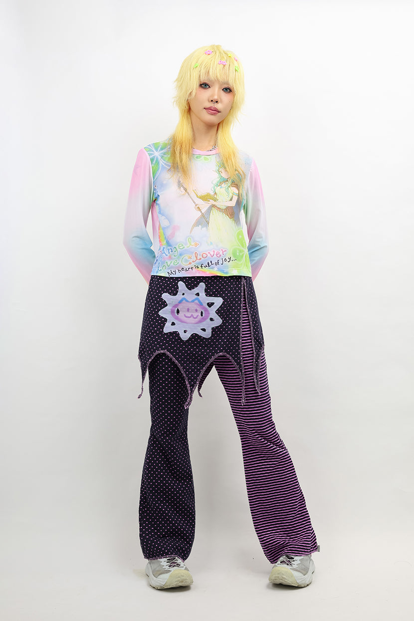 NIHON KIDS - Y2K Elf Mushroom Patchwork Pants pants NIHON KIDS