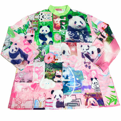 LEERROO – Y2K Panda Patchwork Chinese Style Tang Suit Jacket shirt Leerroo