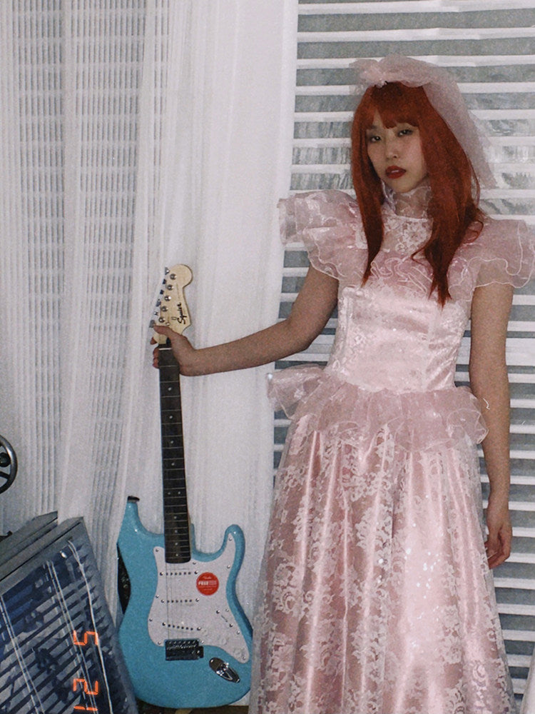 Nanjun Vintage - Pink Showa Antique Bridal Gown dress Nanjun Vintage