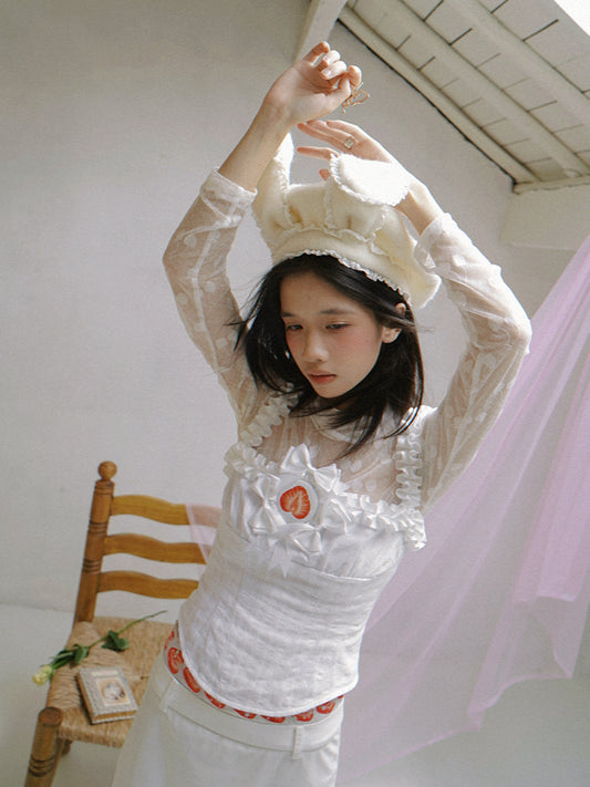 daytoday everyday institute - Girly Kei Strawberry Tank Top camisole daytoday everyday institute