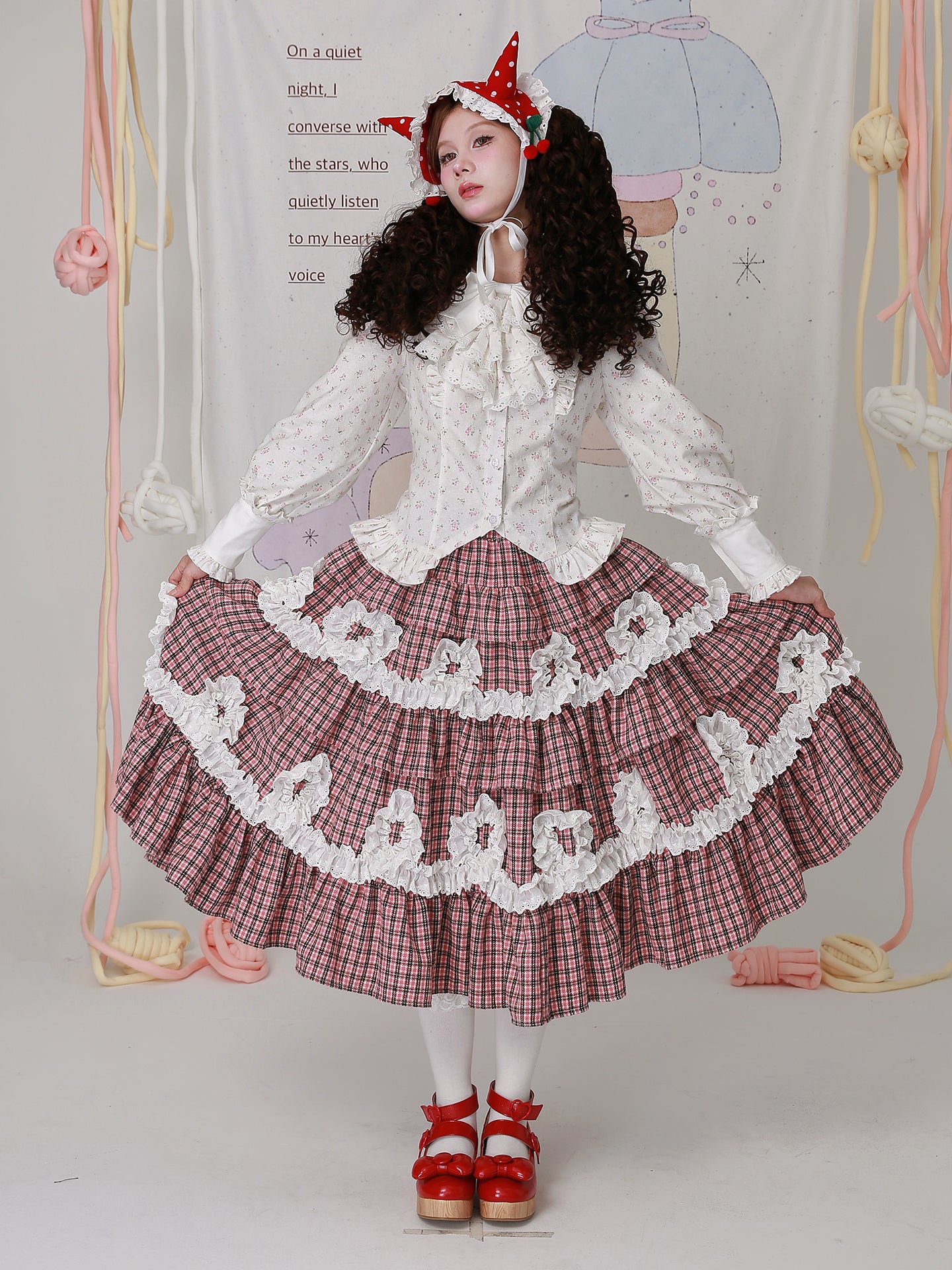 SOS MEME CLUB - Kawaii Skirt Showa Retro Layered Cake Skirt skirt SOS MEME CLUB