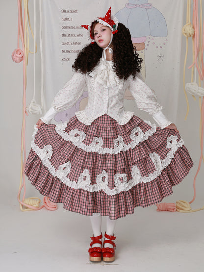 SOS MEME CLUB - Kawaii Skirt Showa Retro Layered Cake Skirt skirt SOS MEME CLUB