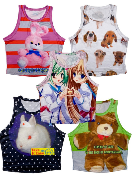 bunnybunnygun – Y2K Stretchy Tank Top tank top bunnybunnygun