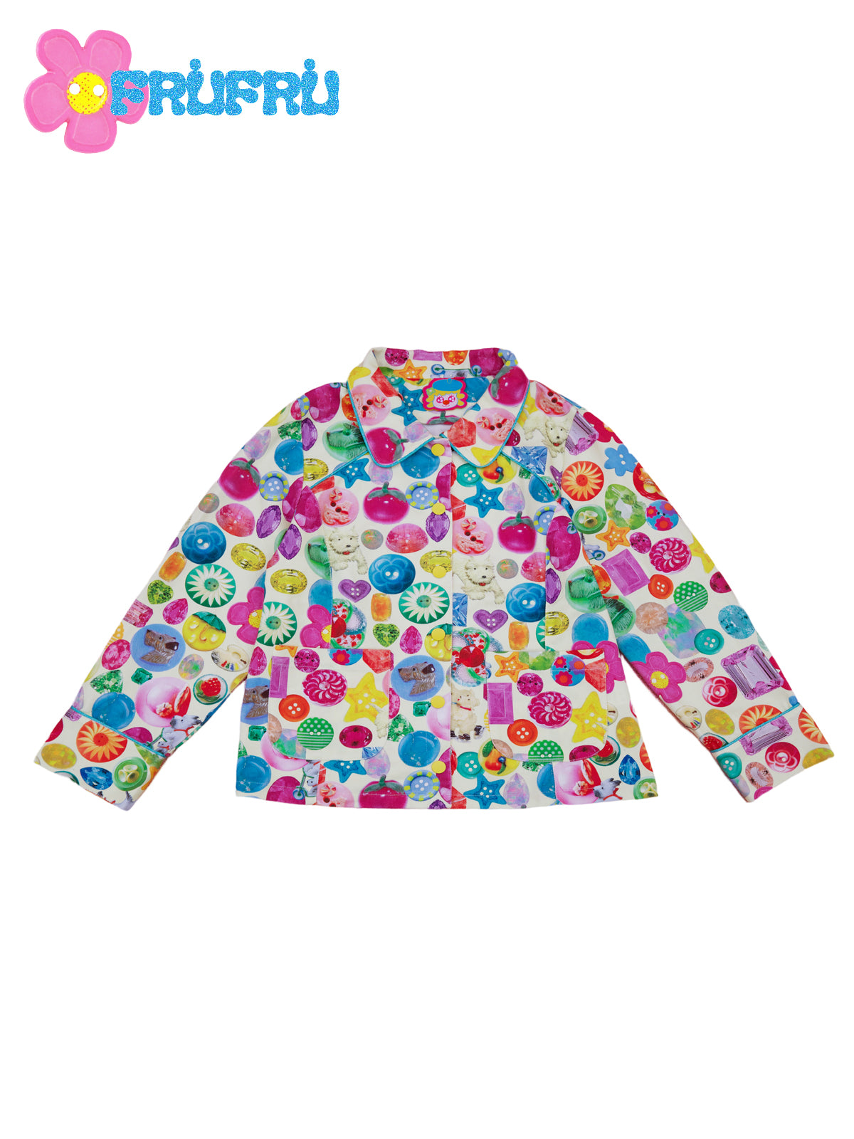 frufru Whimsical Print Cotton Jacket | Decora Spring Summer Outerwear jacket frufru