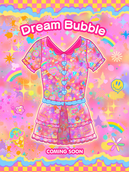 Dream Bubble Pastel Pink Outerwear | Decora Iridescent Layered Sheer Jacket shirt Dream Bubble