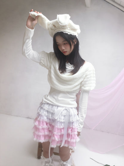 daytoday everyday institute - Girly Kei Pink Gradient Skirt skirt daytoday everyday institute