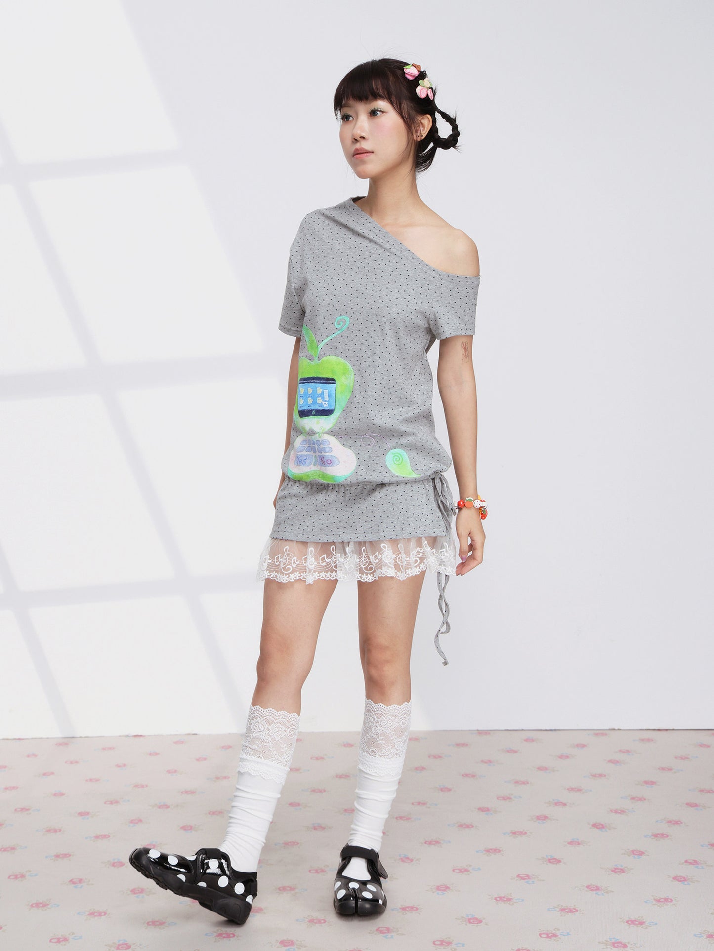 FRUITS - Apple Star Off-Shoulder Dress dress Fruits