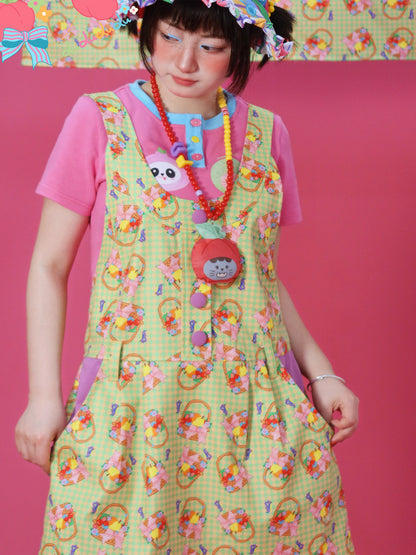 Kawaii Suspender Dress – Fruit Basket Print dress LULULULU