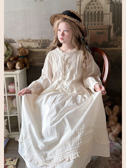 Labeau - Kawaii Retro Hanfu Style Long Sleeve Dress