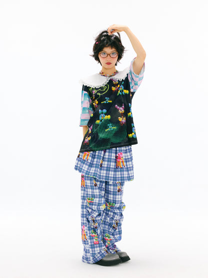 sillysis - Lace Collar Y2K Doll Tee shirt sillysis