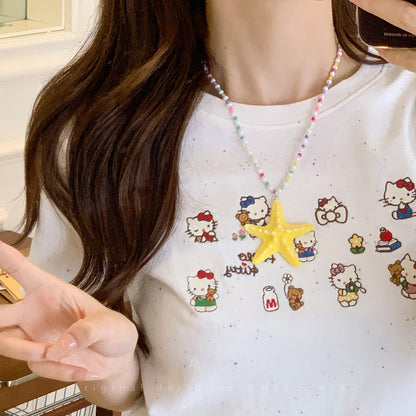 Flipped - Dopamine Beaded Starfish Necklace necklace Flipped