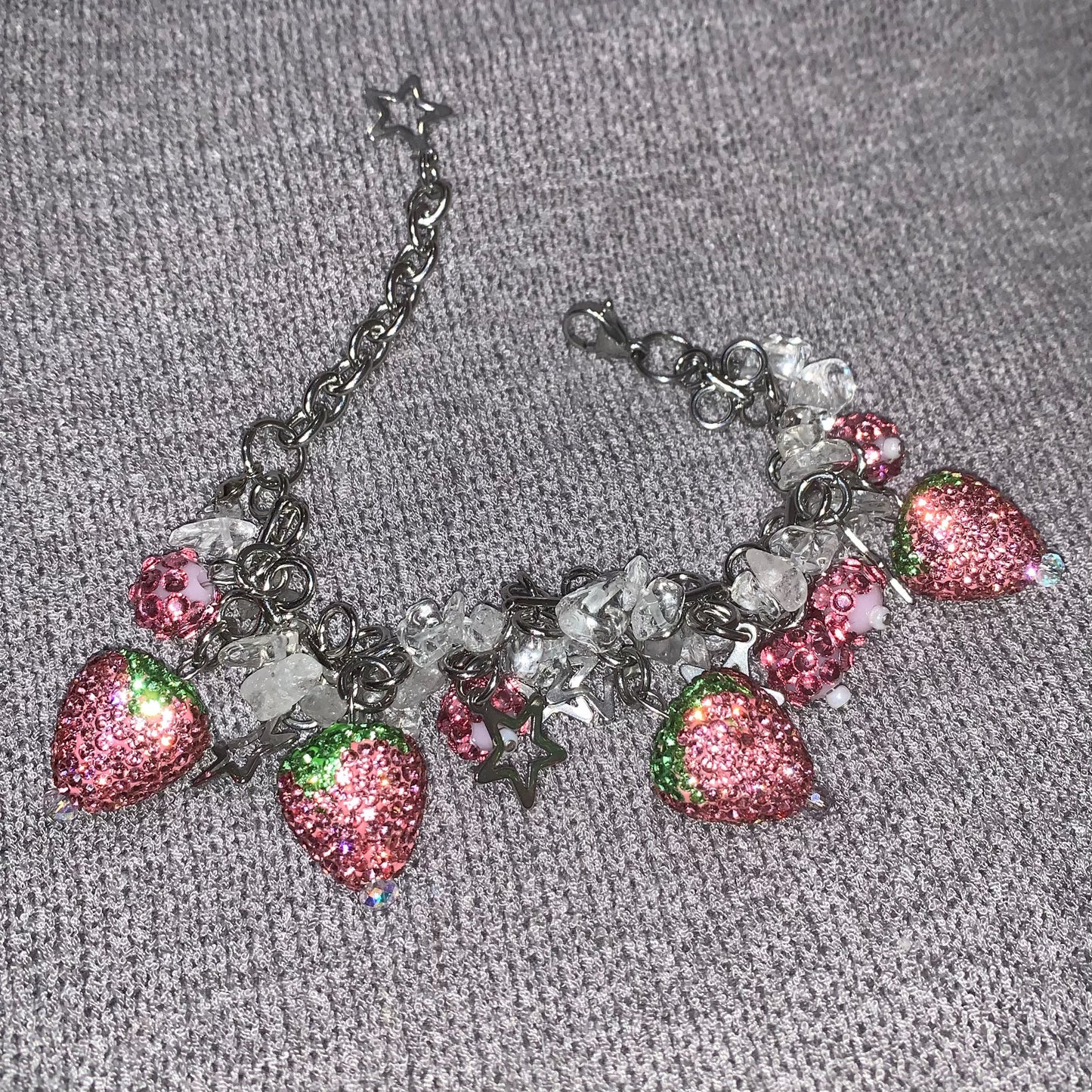 Pocketbabe - Sparkly Strawberry Crystal Bracelet bracelet pocket babe