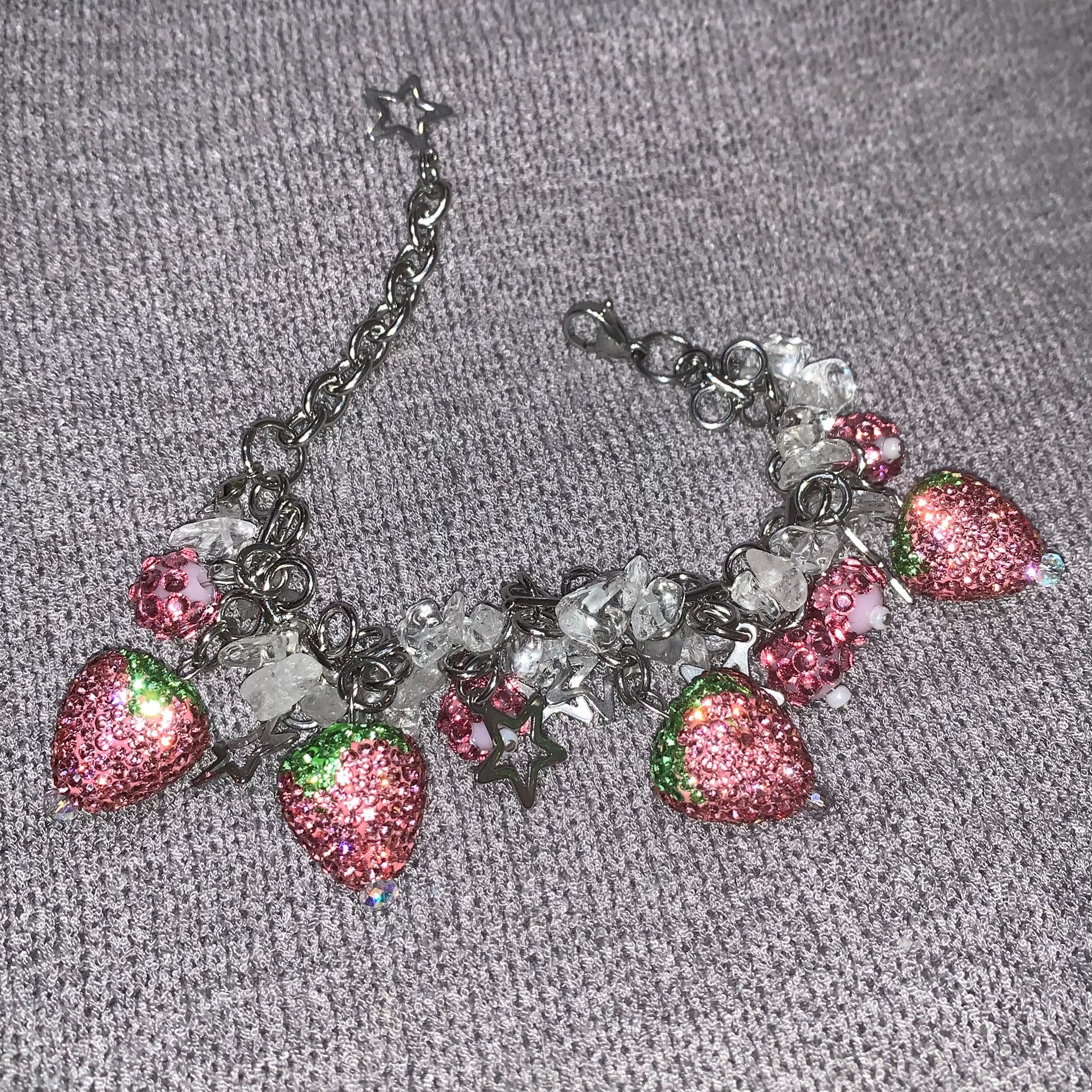Pocketbabe - Sparkly Strawberry Crystal Bracelet bracelet pocket babe