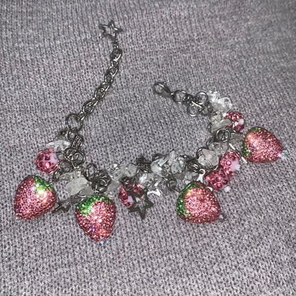 Pocketbabe - Sparkly Strawberry Crystal Bracelet bracelet pocket babe