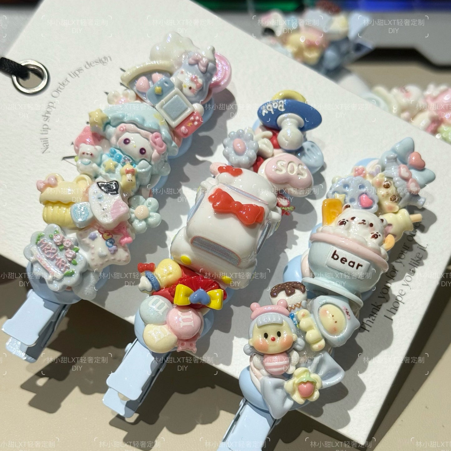 LXT - Cream Hair Clip Blind Box 5pcs hair clip LXT