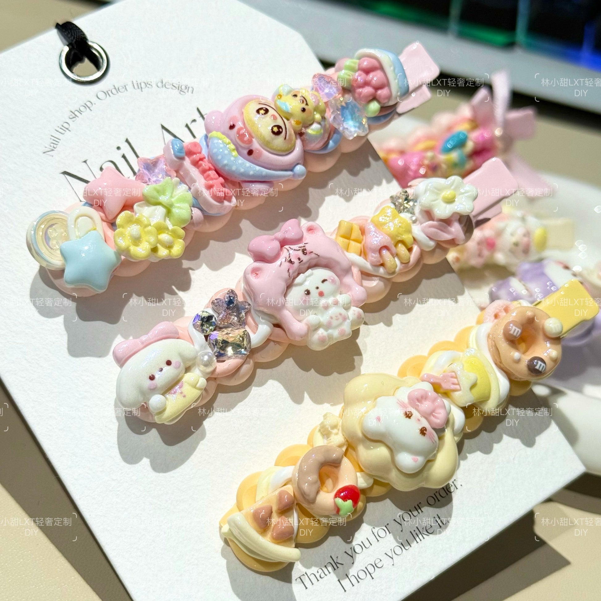 LXT - Cream Hair Clip Blind Box 5pcs hair clip LXT
