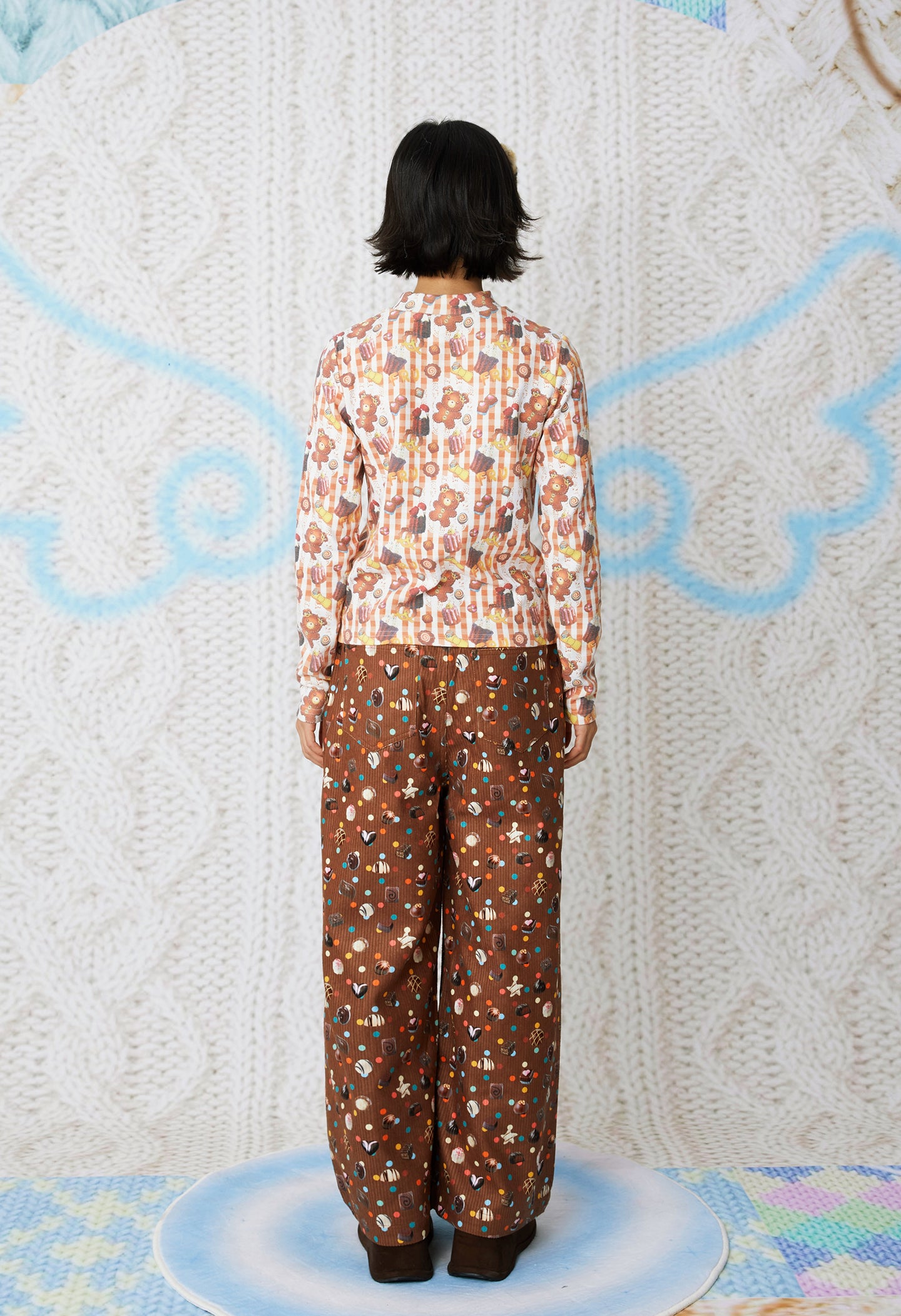 frufru - Kawaii Candy Print Corduroy Pants pants frufru