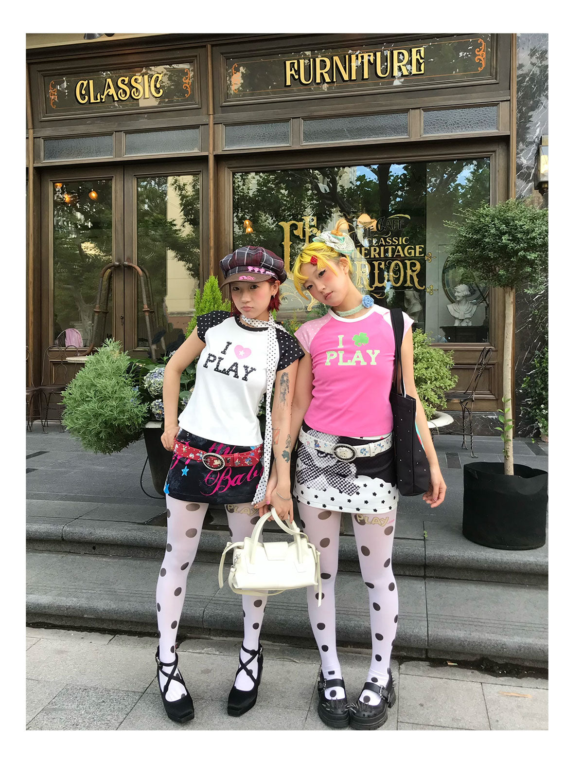 Loveplay - Decora Kei Raglan T Shirt Star Print Color Block shirt loveplay