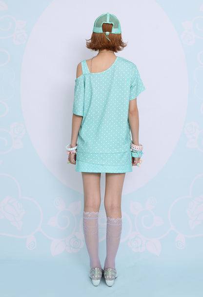 frufru - Lucky Clover Mint Green Oversized Tee tshirt frufru