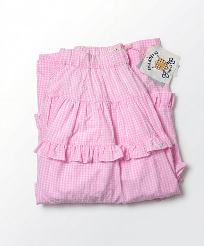 Imakokoni - White Ruffle Wide Leg Skort pants imakokoni