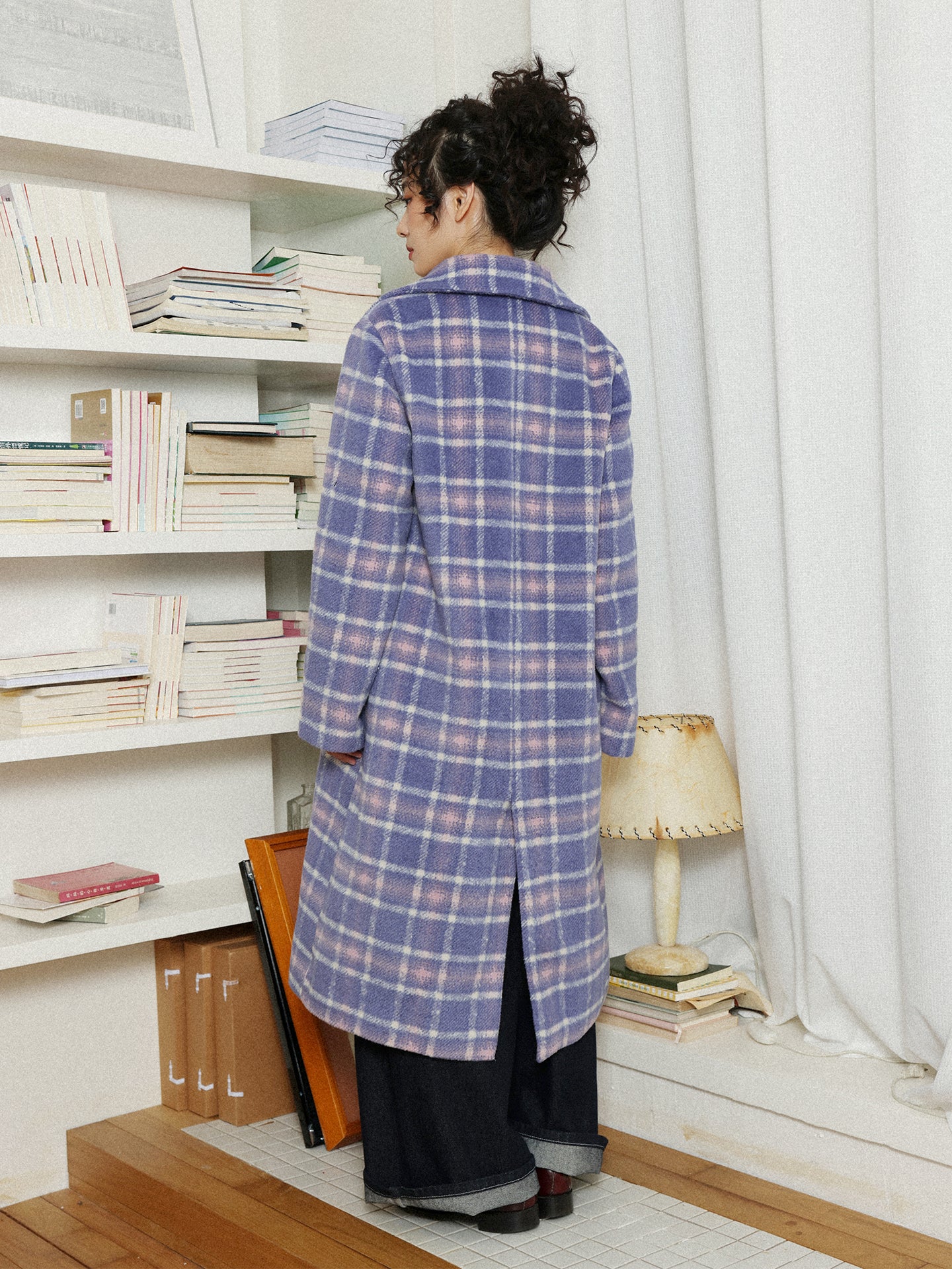 Chemical Girl - Girly Vintage Plaid Long Wool Coat coat chemical girl