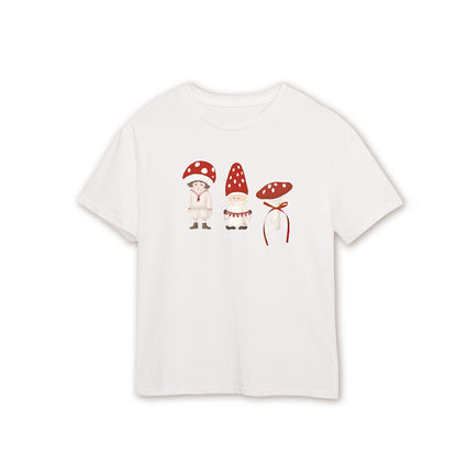 Meugler – Kawaii Red Mushroom Print Bow T-Shirt tshirt Meugler