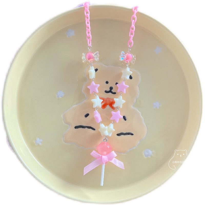Bear Doll - Kawaii Lollipop Candy Pendant Necklace necklace Bear Doll