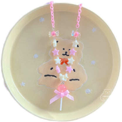 Bear Doll - Kawaii Lollipop Candy Pendant Necklace necklace Bear Doll
