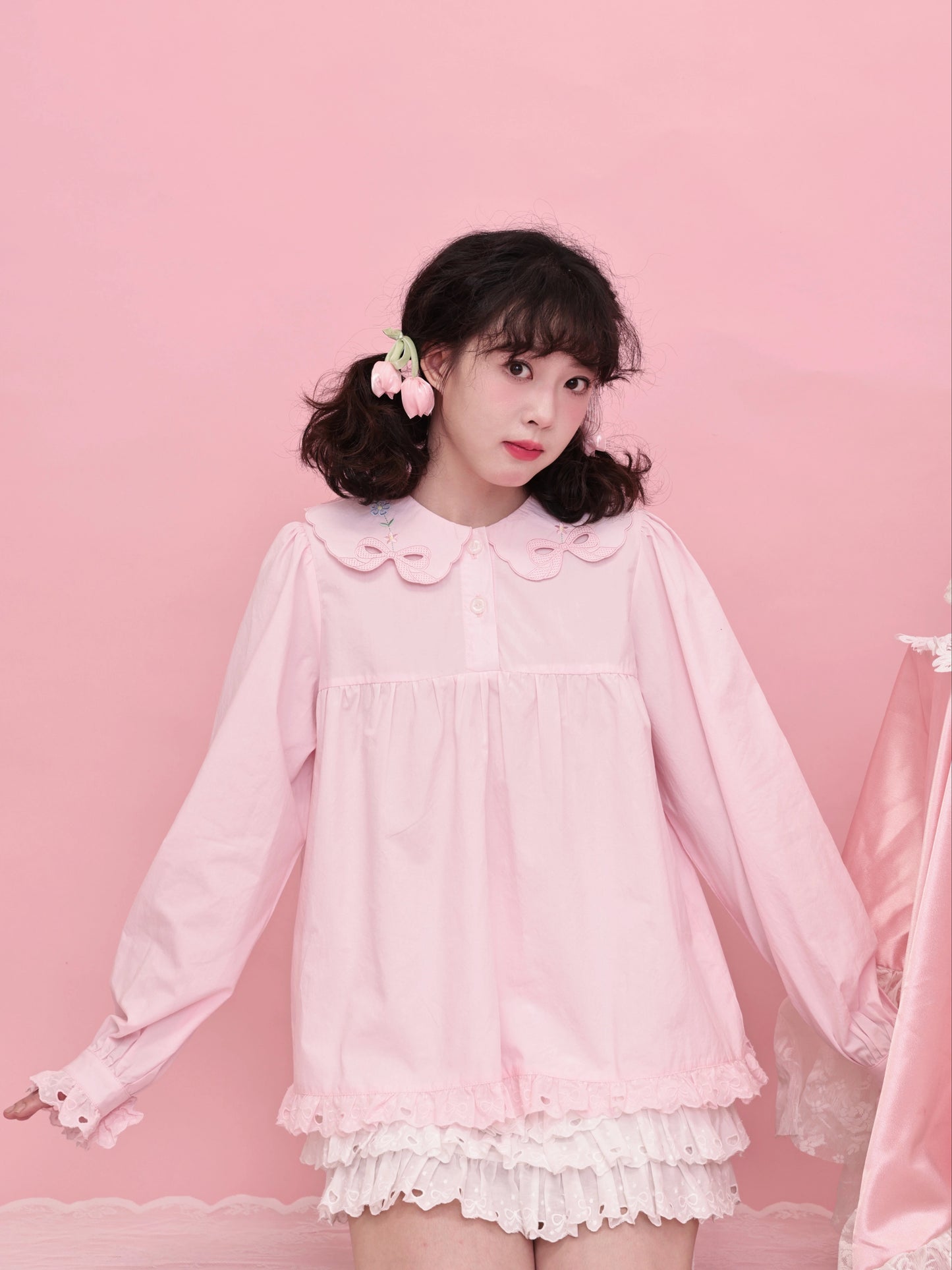 SemenCoicis - Kawaii Bow Collar Blouse blouse SemenCoicis