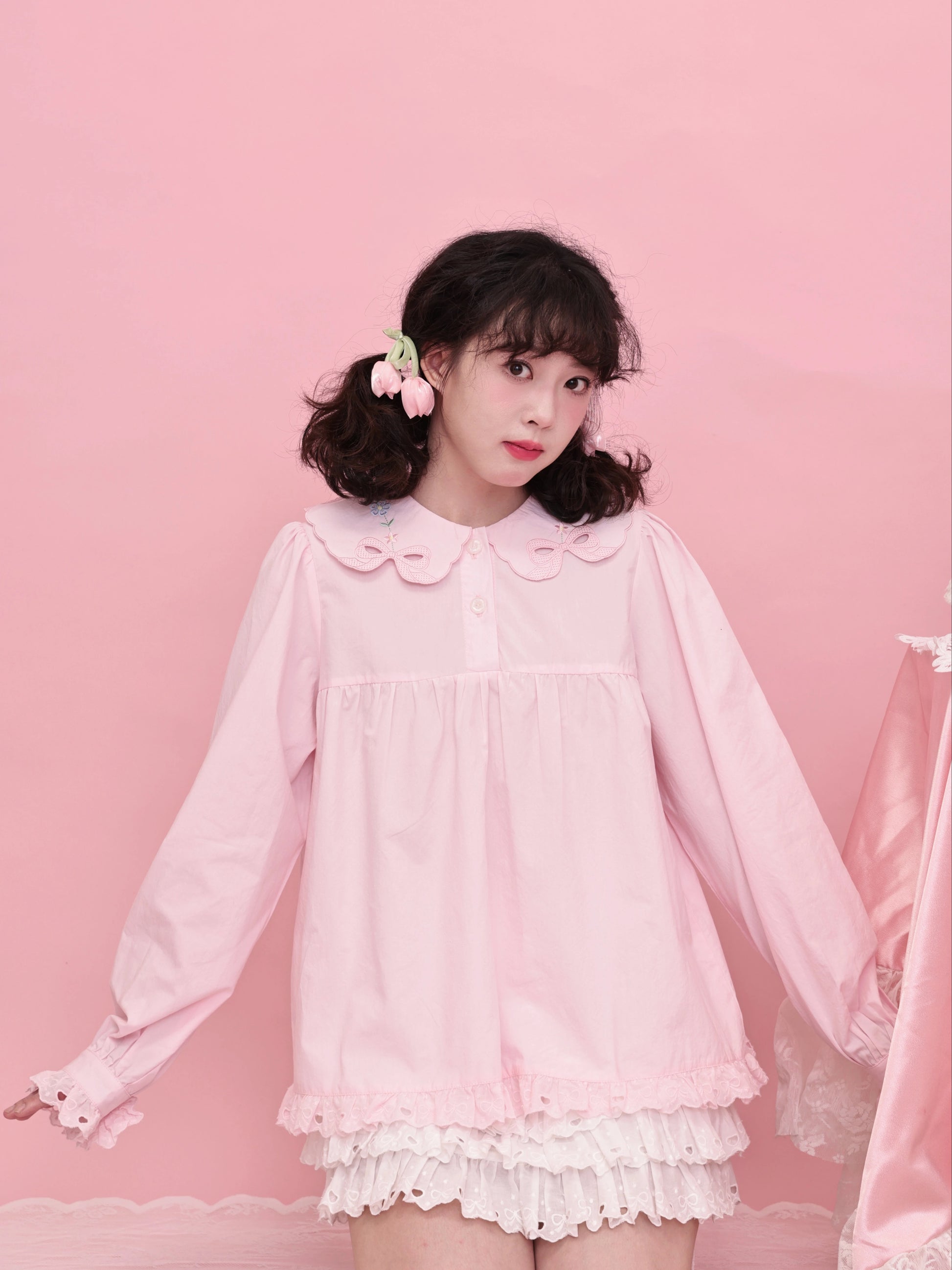 SemenCoicis - Kawaii Bow Collar Blouse blouse SemenCoicis