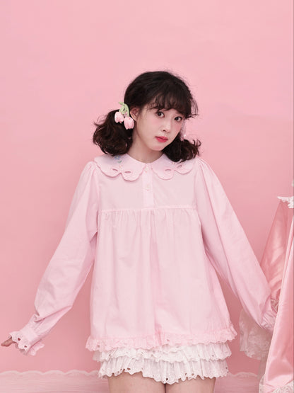 SemenCoicis - Kawaii Bow Collar Blouse blouse SemenCoicis