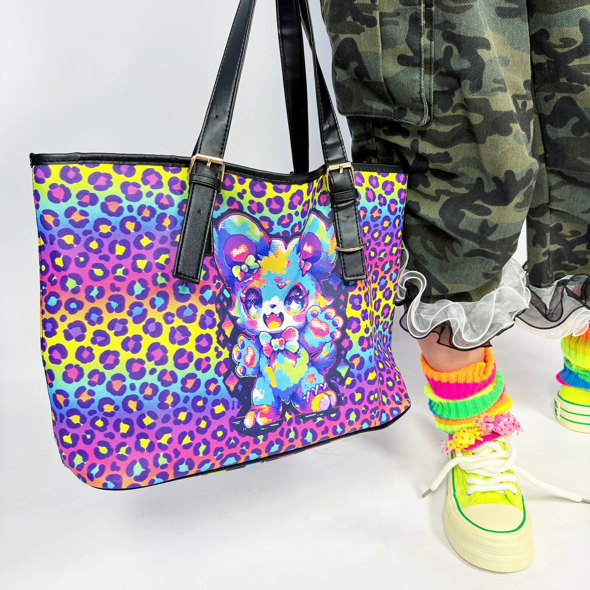 LEERROO - Decora Kei Rainbow Bear PVC Shoulder Bag bag Leerroo