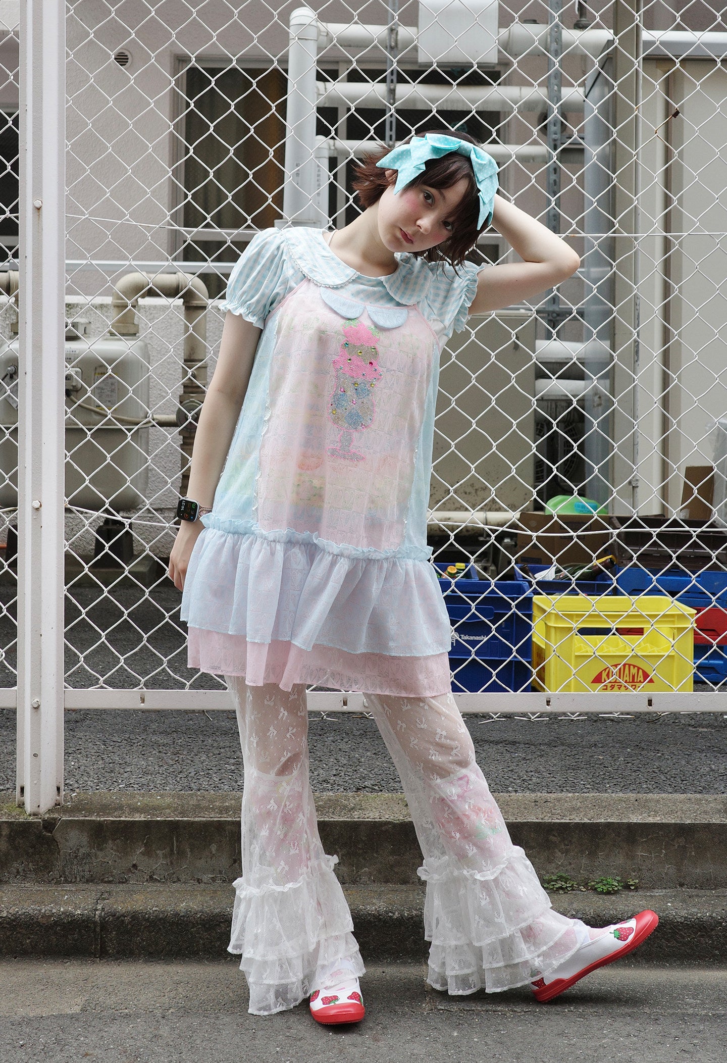 frufru - Lace Bow Flare Pants | Y2K Girly Kawaii Japanese Fashion pants frufru