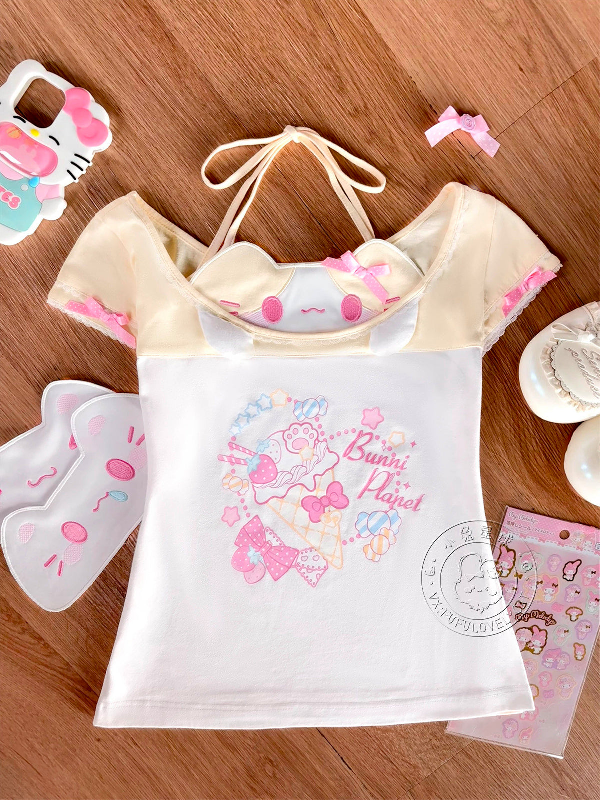 Bunny Planet - Jojifuku Bunny Halter T-Shirt shirt bunnyplanet