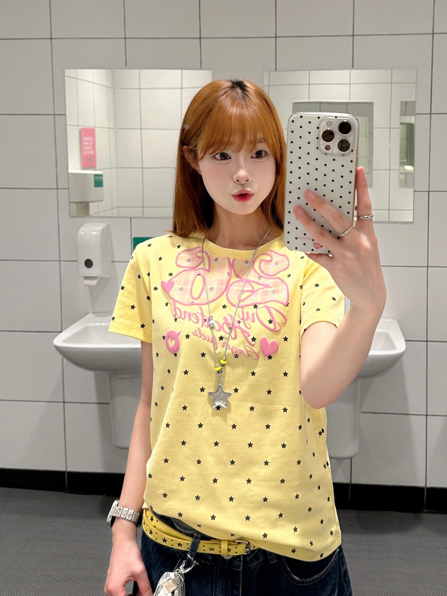 BeOurRule - Yellow/White Star Graffiti Tee shirt BeOurRule