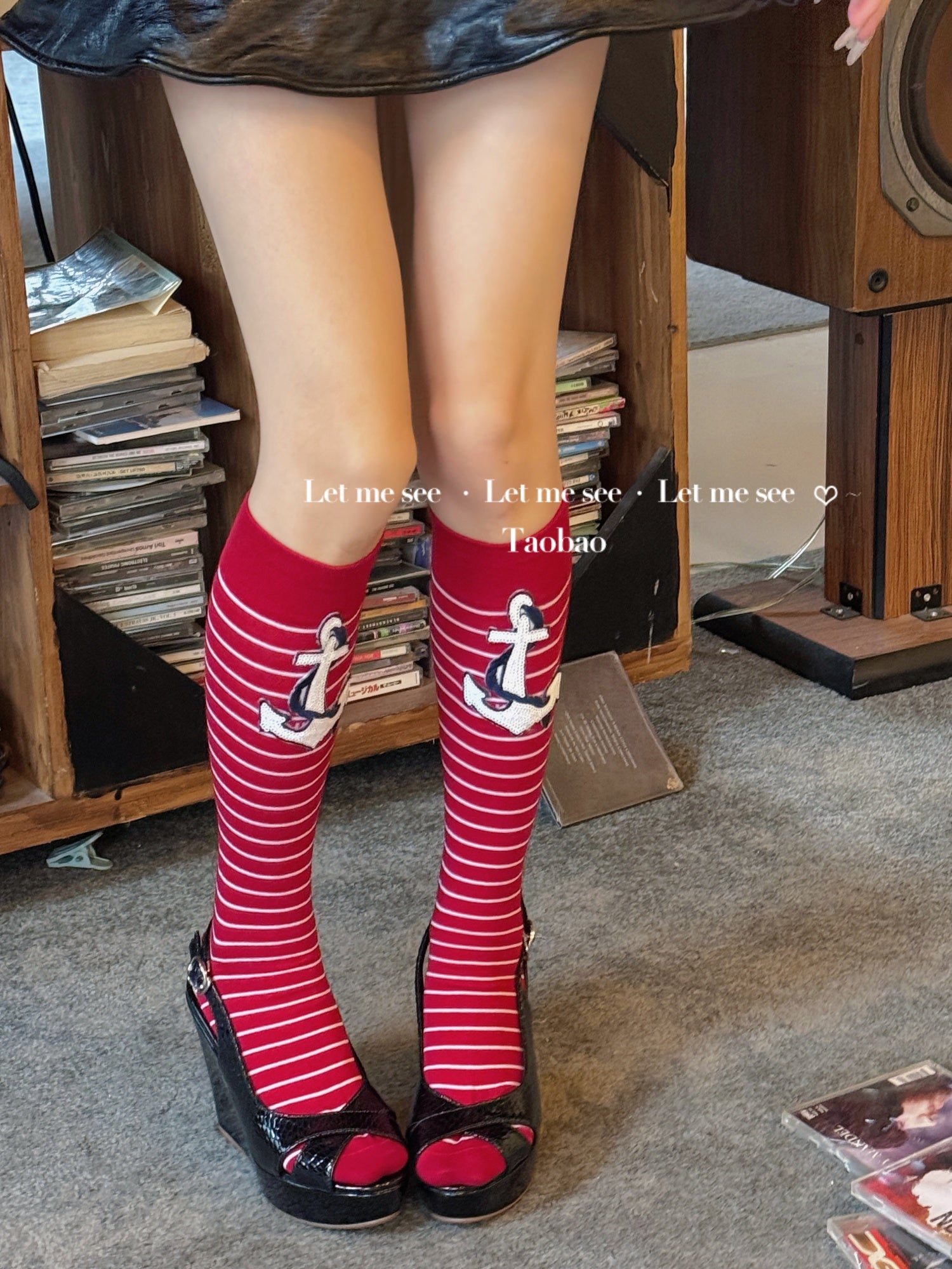 LET ME SEE - Decora Kei Striped Calf Socks socks let me see