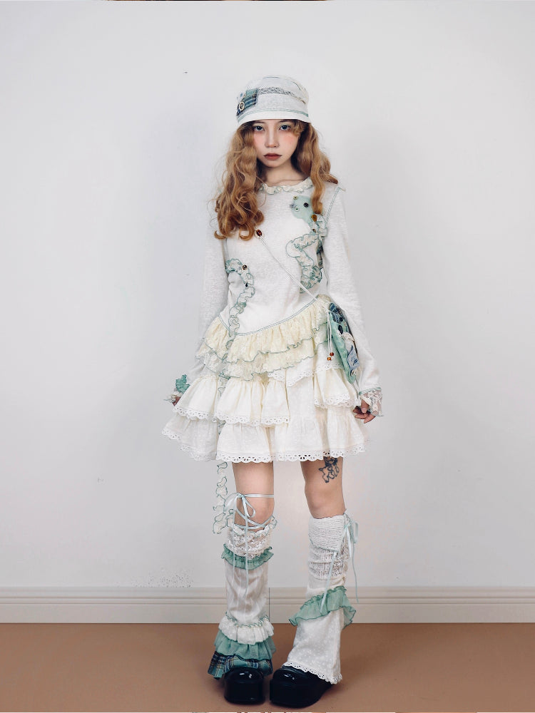 Disorder - Kawaii Asymmetrical Tiered Skirt skirt Disorder