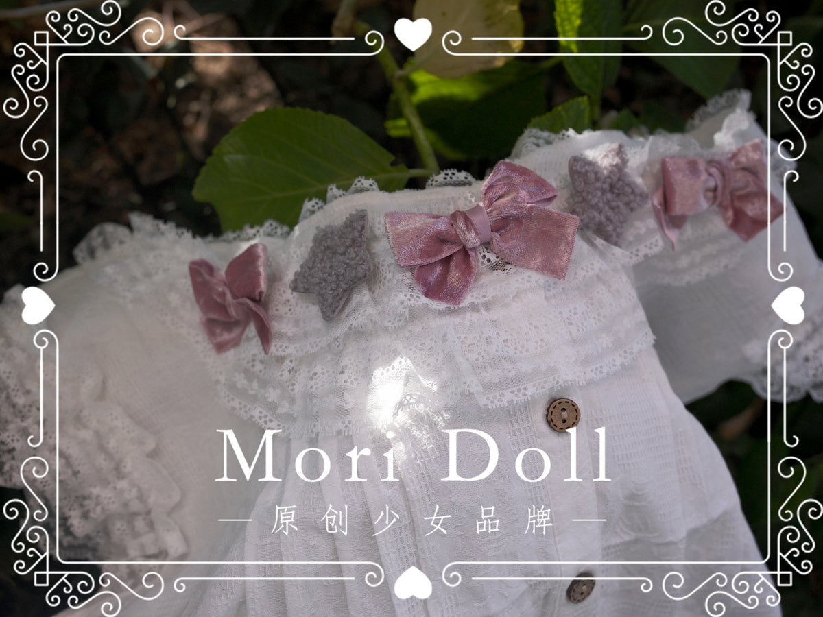 Mori Doll - Cotton Floral Wall Lounge Set set Mori Doll White Top S