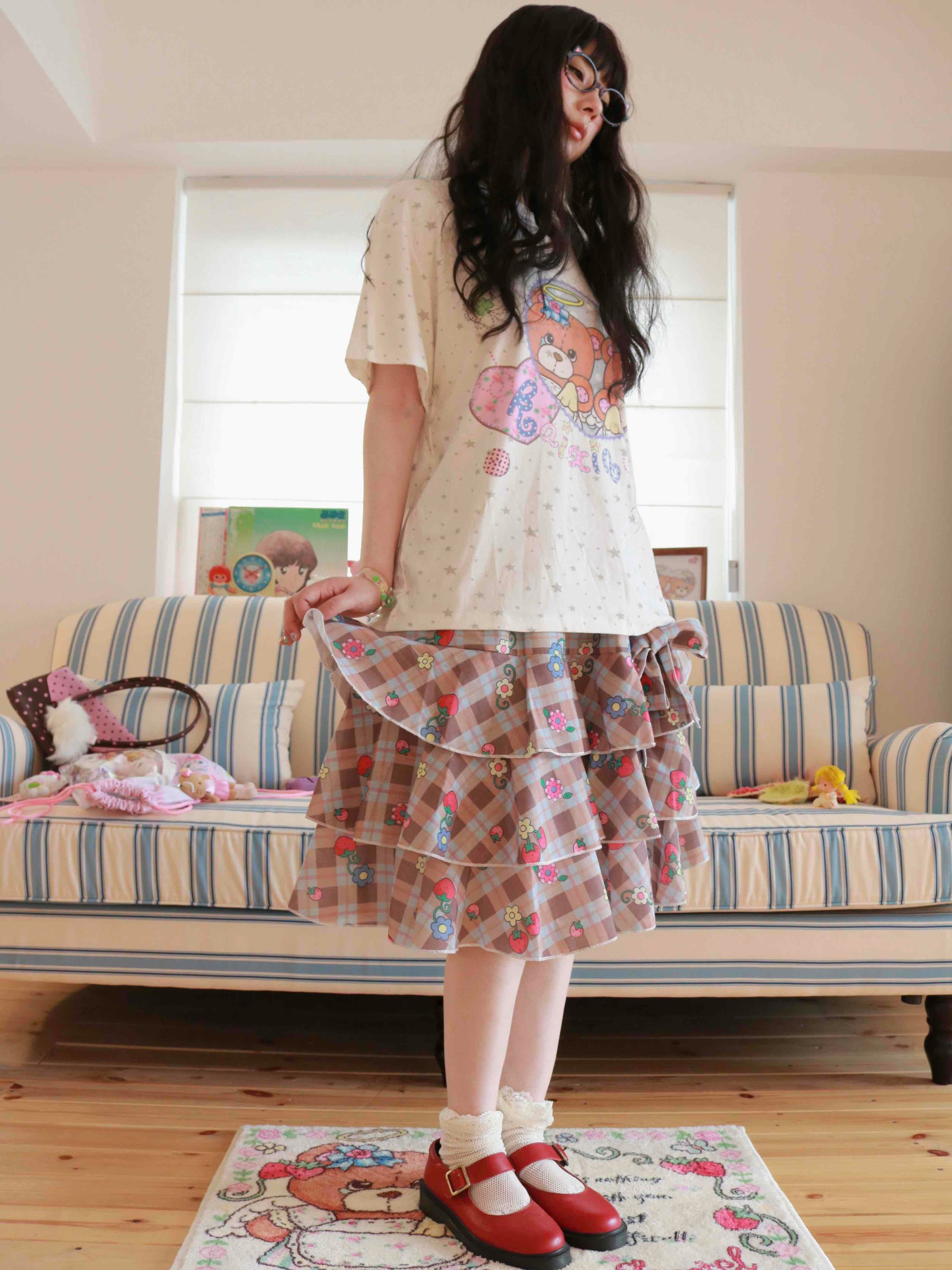 KaiXin Hostel - Bear Heart Star Print T-Shirt tee KaiXin hostel