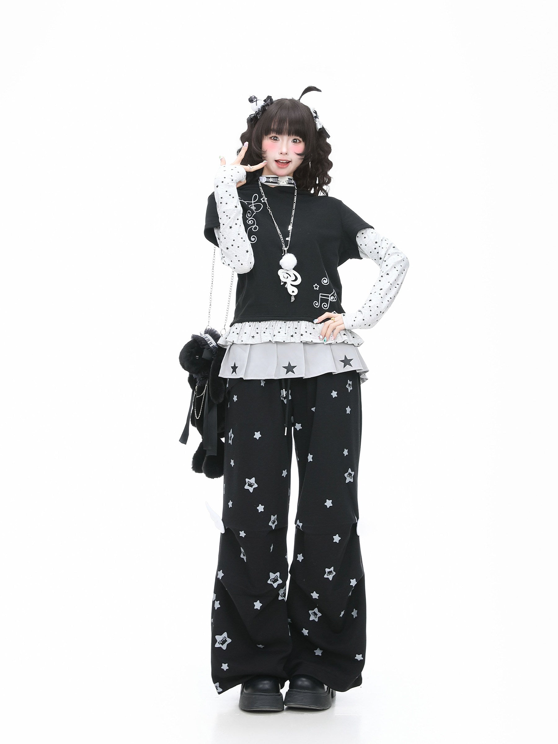 Languid Park - Wing Pleated Straight Pants pants Languid Park