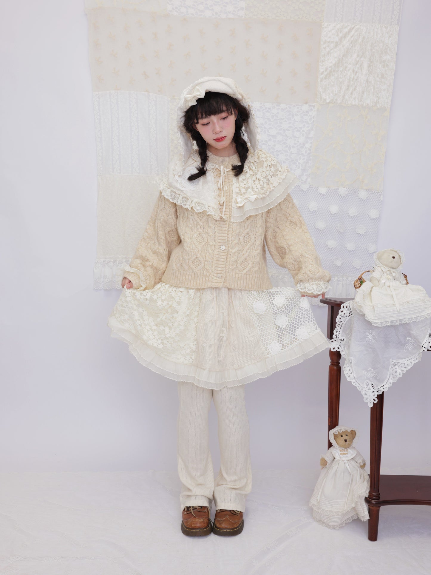 SemenCoicis - Crochet Patchwork Knit Pants pants SemenCoicis