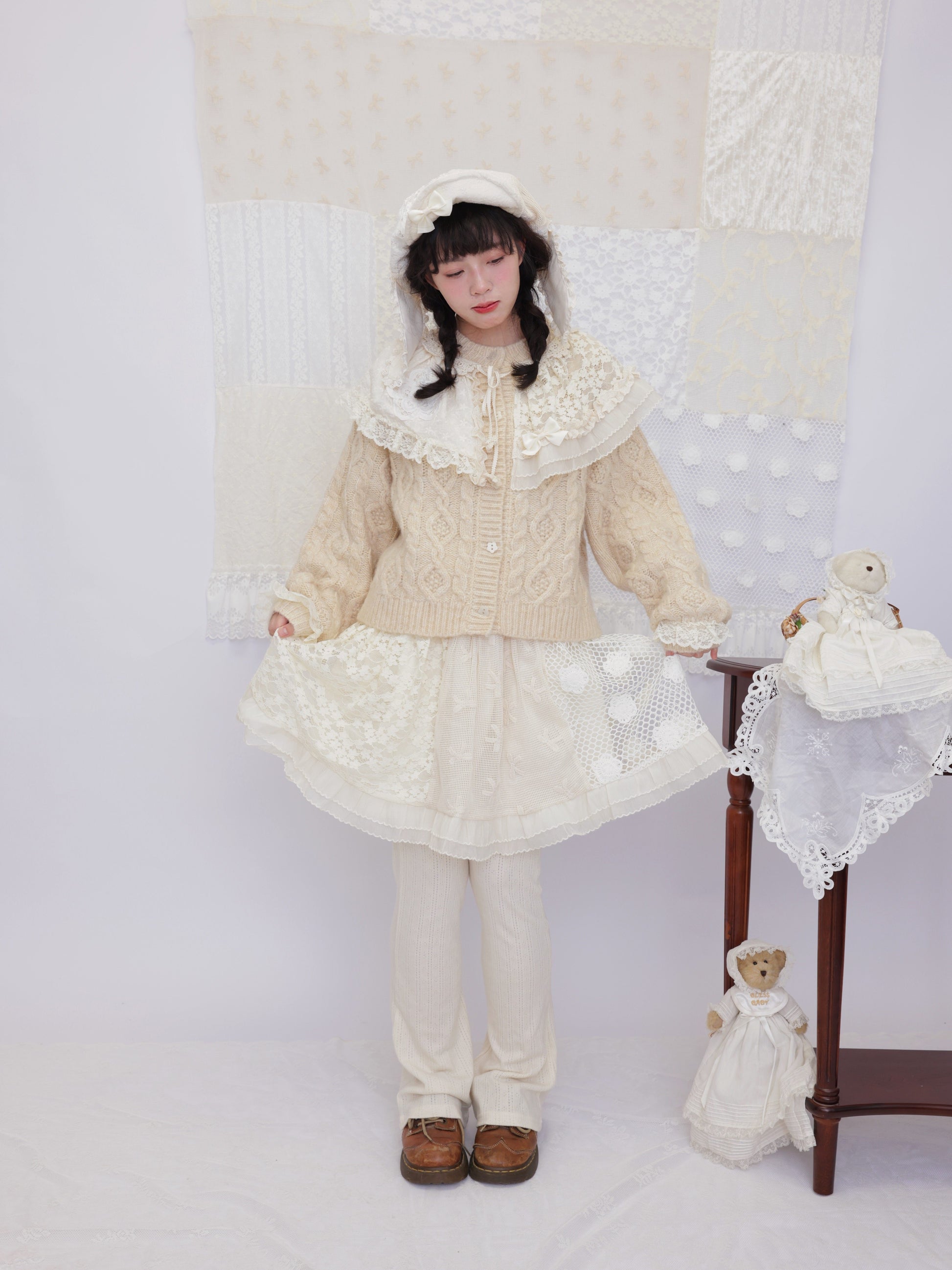 SemenCoicis - Crochet Patchwork Knit Pants pants SemenCoicis