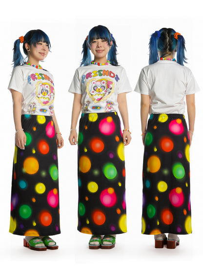 DeadEndKids - Decora Y2K Polka Dot Long Skirt skirt DeadEndKids