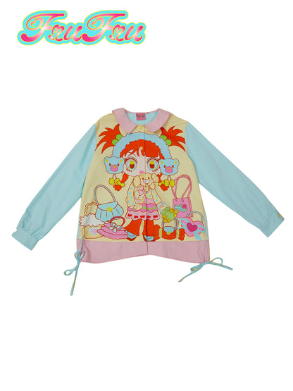 frufru Original Spring-Summer Blouse | Cute Colorful Print Casual Shirt shirt frufru